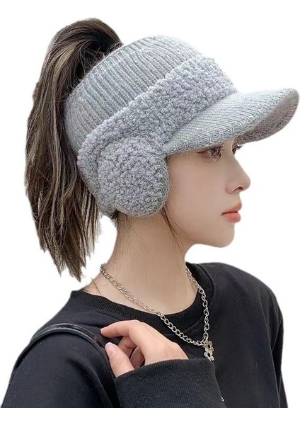 Sonbahar ve Kış Aylarında Kadınlar Için Örme Yün Boş Silindir Şapka (Yurt Dışından)