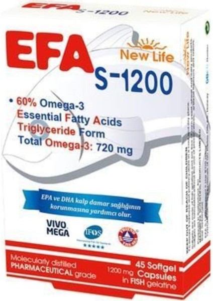 New Life Efa S-1200 Mg 45 Kapsül