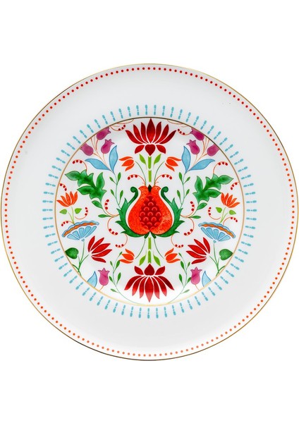 Istanbul Porselen Nar Fine Bone Servis Tabağı Mavi 27 cm modelleri
