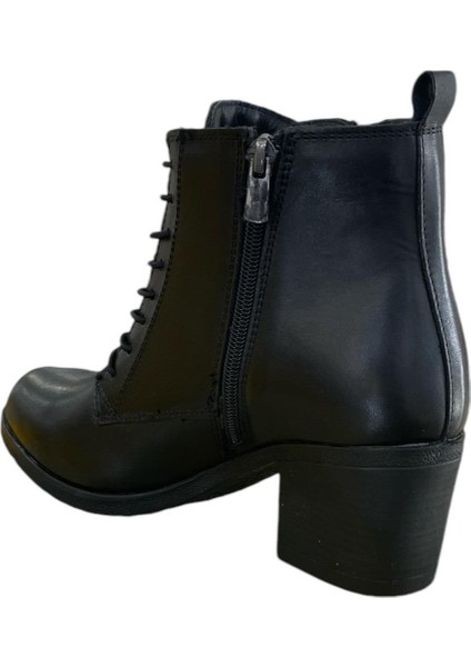 66311 Kadın Casual Topuklu Deri Bot (Kış 24)