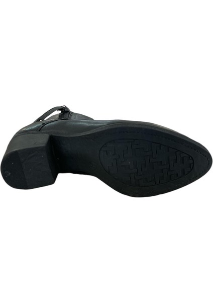66311 Kadın Casual Topuklu Deri Bot (Kış 24)
