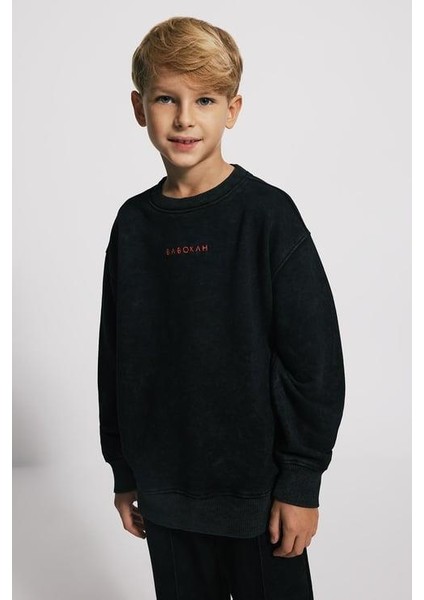 (Kids Boy) Oversize Fit Eskitme Efektli Sweatshirt modelleri