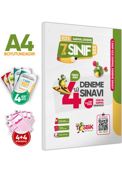 2025 7.Sınıf KDS (Konu Değerlendirme Sınavı) Sarmal Deneme Seti 4lü Türkiye Geneli Dijital Çözümlü