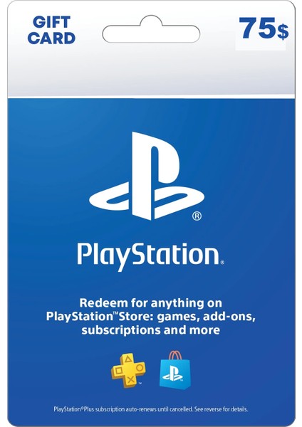 Playstation Network Usa 75 USD Gift Card Psn Dolar Hediye Kartı - United States