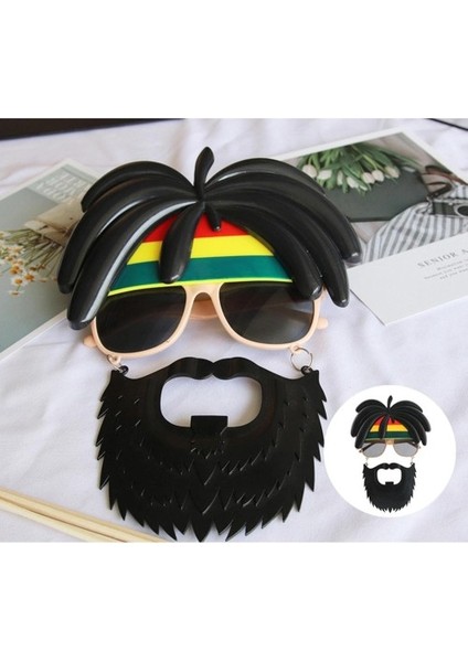 Rasta Peruklu Bob Marley Parti Gözlüğü