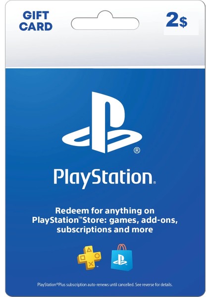 Playstation Network Usa 2 USD Gift Card Psn Dolar Hediye Kartı - United States