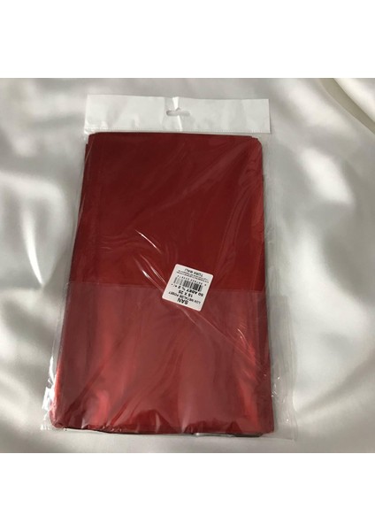 Byars-Tek Renk Lüx Hediye Paketi Metalize Red Color Gift Poşet Bantlı 15 x 25 cm - 1 Paket (50 Adet) (Kırmızı)-Byars