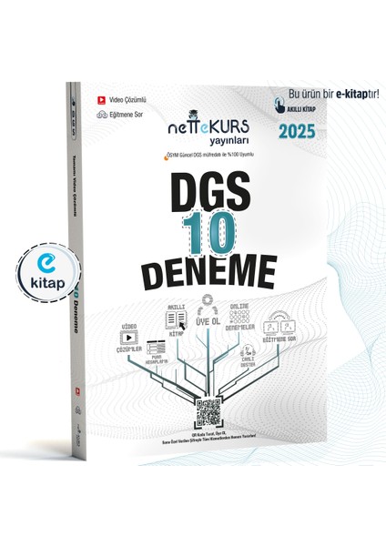 Nettekurs Yayınları DGS Video Çözümlü Akıllı 10 Deneme E-Kitap