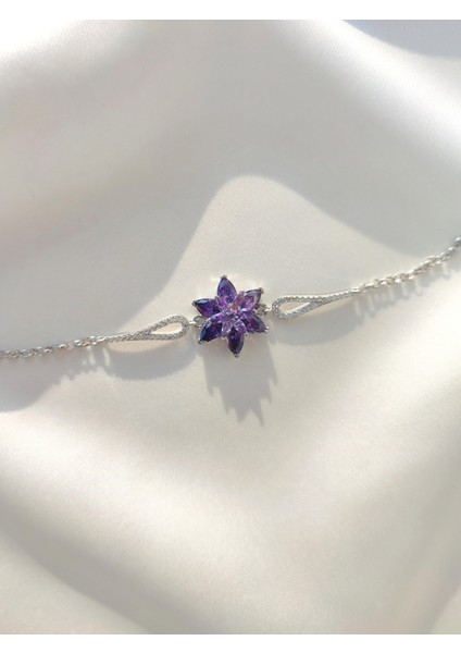 925 Ayar Gümüş Lotus Çiçeği Bileklik