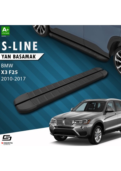 S-Dizayn Bmw X3 F25 S-Line Siyah Yan Basamak 193 cm 2010-2017 fiyatları