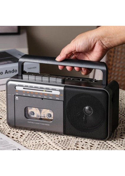 PX-680BT Fm Radyo-Usb-Mp3 Player Bluetoothlu Kaset Çalar Gri