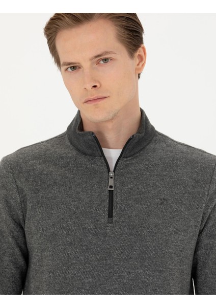 Erkek Sweatshirt Yarım Fermuarlı % 100 Pamuk Tiftiklenme Yapmaz. fiyatları