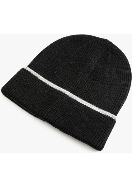 Örgü Bere Katlamalı Çok Renkli Çizgi Detaylı fiyatları