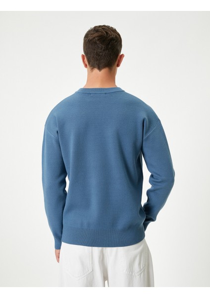 Basic Kazak Bisiklet Yaka Uzun Kollu fırsatları