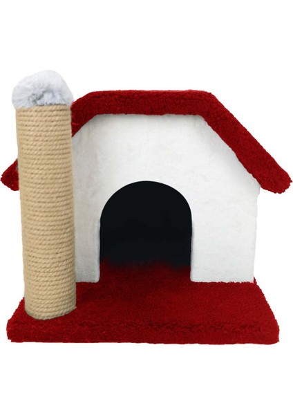 Renkli Ekonomik Kedi Evi ve Tırmalama Sütunu - Karışık Renk