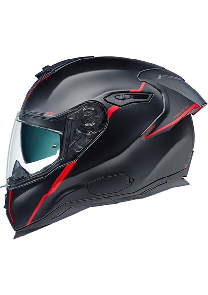 SX.100R Shorcut Siyah Kırmızı Kapalı Kask