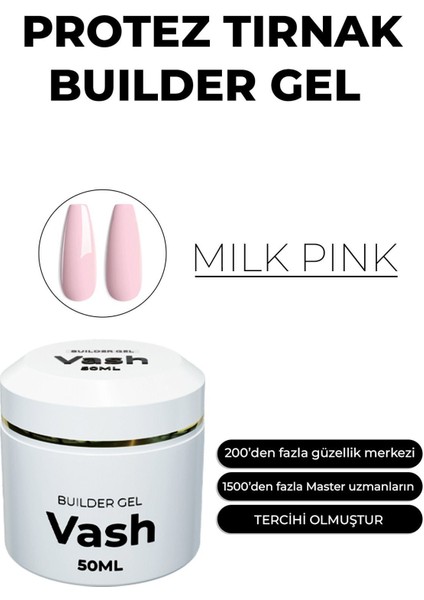 Protez Tırnak Jeli Mılk Pınk 50 ml Uv/led Protez Tırnak Jel - Builder Gel The Vash fırsatları