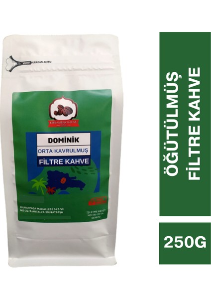 Dominik Filtre Kahve Öğütülmüş Filtre Kahve 250 gr