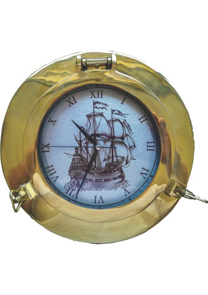 Pirinç Döküm Lumbozlu Yelkenli Motifli Duvar