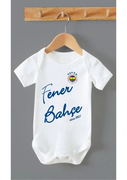 Organik Pamuk Fbahçe SINCE1907 Baskılı Bebek Body Badi Çıtçıtlı Zıbın ZBN133