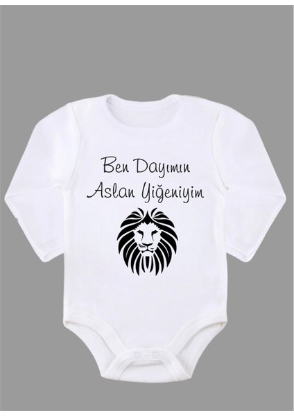 Uzun Kollu Organik Pamuk Baskılı Bebek Body Çıtçıtlı Zıbın ZBN087
