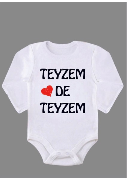 Uzun Kollu %100 Organik Pamuk Baskılı Bebek Body Zıbın ZBN163