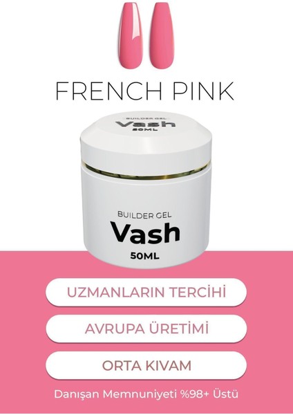 Protez Tırnak Jeli French Pink 50 ml Uv/led Protez Tırnak Jel - Builder Gel The Vash fiyatları