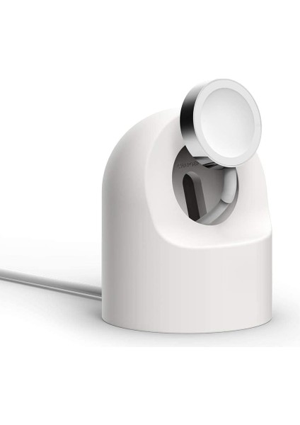 Apple Watch 7 8 9 10 Ile Uyumlu Silikon Akıllı Saat Şarj Standı ve Typ-C Şarj Kablosu