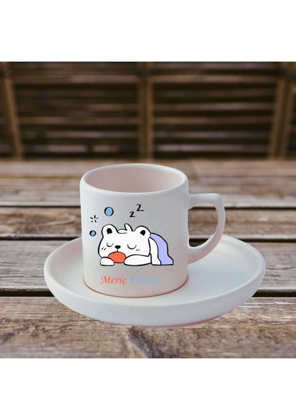 Kişiye Özel Panda Tasarımlı Türk Kahve Fincanı ve Altı modelleri