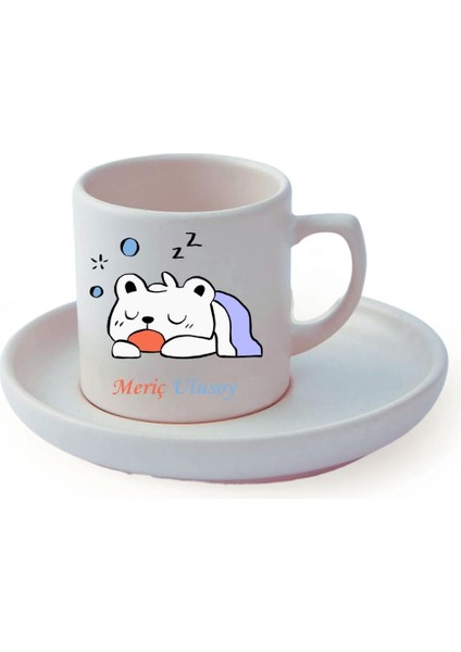 Kişiye Özel Panda Tasarımlı Türk Kahve Fincanı ve Altı fırsatları