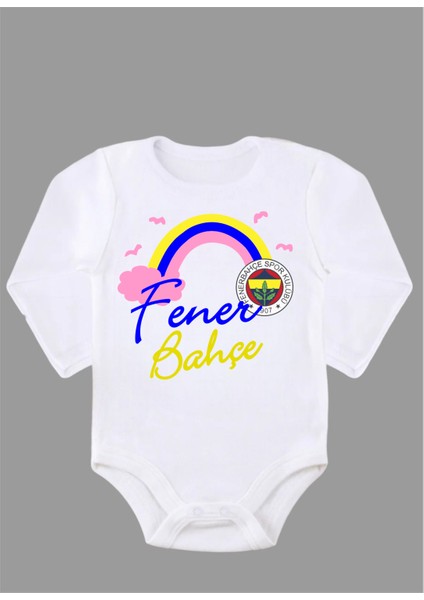 Uzun Kollu Fener Pembe Tasarım Baskılı Bebek Body ZBN256
