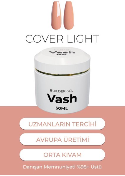 Protez Tırnak Jeli Coverlight 50 ml Uv/led Protez Tırnak Jel - Builder Gel The Vash fiyatları