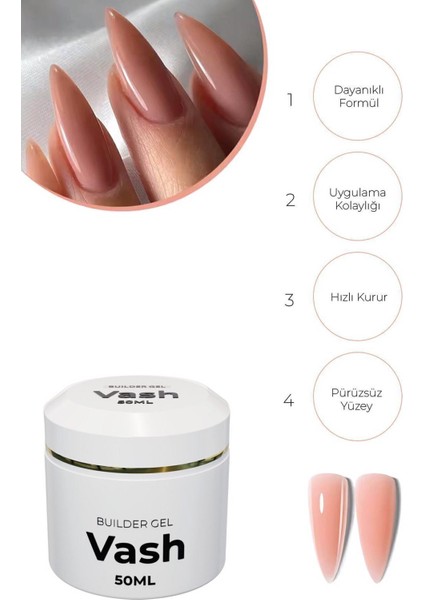 Protez Tırnak Jeli Coverlight 50 ml Uv/led Protez Tırnak Jel - Builder Gel The Vash