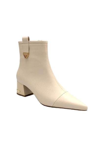 (Park Moda) Luni Fermuarlı Topuklu Kadın Bot Bej fiyatları