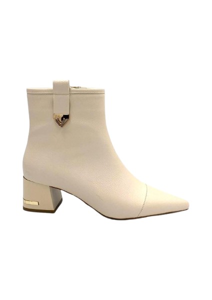 (Park Moda) Luni Fermuarlı Topuklu Kadın Bot Bej modelleri