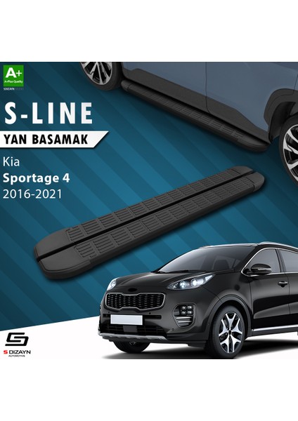 S-Dizayn Kia Sportage 4 S-Line Siyah Yan Basamak 173 cm 2016-2021 fiyatları