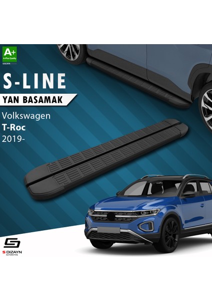 S-Dizayn Vw T-Roc S-Line Siyah Yan Basamak 173 cm 2019 Üzeri fiyatları
