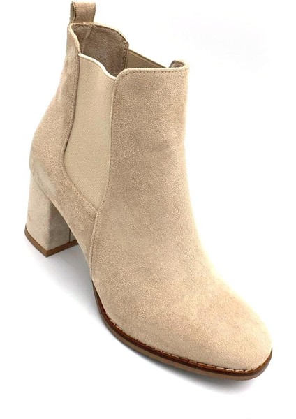 (Pine Cone) Dana Süet Topuklu Lastikli Kadın Bot Bej indirimleri