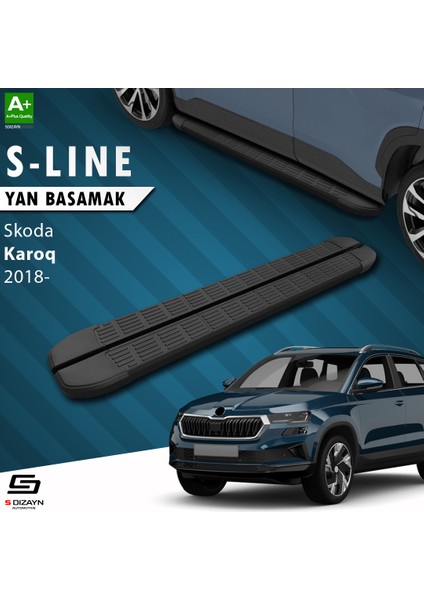 S-Dizayn Skoda Karoq S-Line Siyah Yan Basamak 173 cm 2018 Üzeri fiyatları