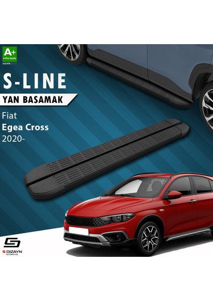 S-Dizayn Fiat Egea Cross S-Line Siyah Yan Basamak 183 cm 2020 Üzeri