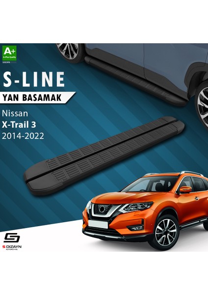 S-Dizayn Nissan X-Trail T32 S-Line Siyah Yan Basamak 183 cm 2014-2022 fiyatları