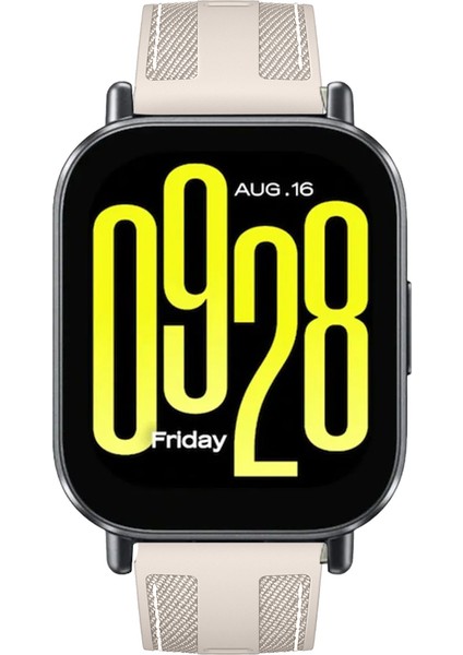 Redmi Watch 5 Active Redmi 5 Lite ile Uyumlu Metal Tokalı Dikiş Detaylı Şık Dokuma Silikon Kordon modelleri