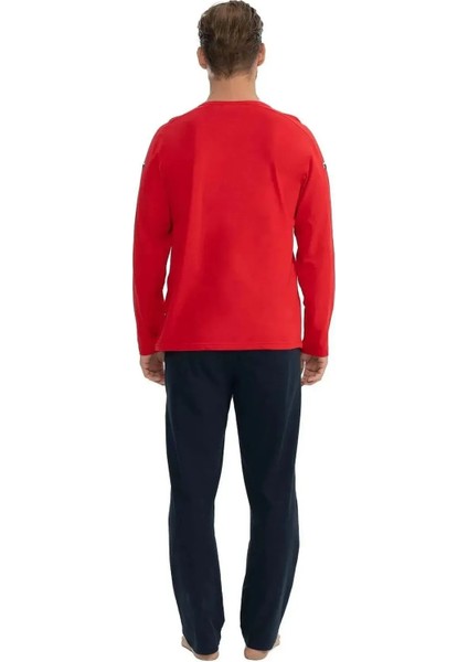 Uzun Kol Erkek Pijama Takım 18836 modelleri