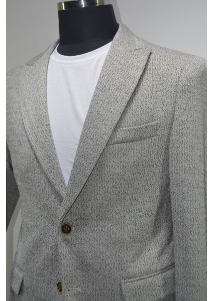 Gılapa Desenli Slimfit Erkek Tek Ceket Gri fiyatları