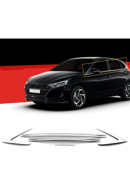 S-Dizayn Hyundai I20 Krom Cam Çıtası 8 Prç. 2020 Üzeri