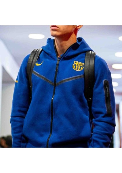 Fc Barcelona Nsw Tech Fleece Hoodie Fz Wr Erkek Sweatshirt