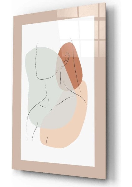 Soyut Şekiller Cam Tablo