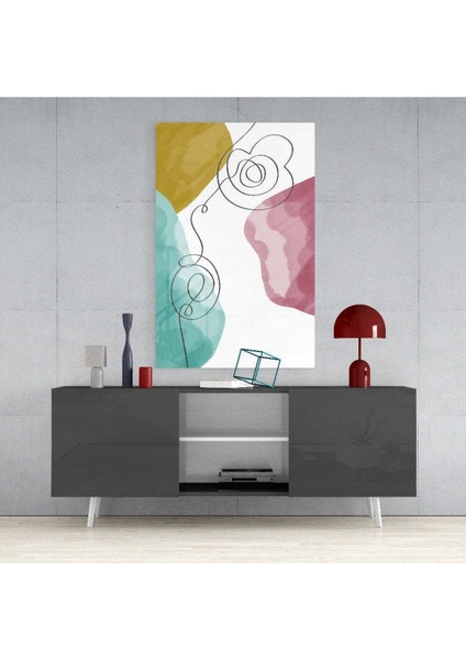 Soyut Şekiller Cam Tablo fırsatları