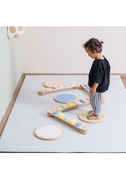 Montessori Doğal Ahşap Denge Kirişi