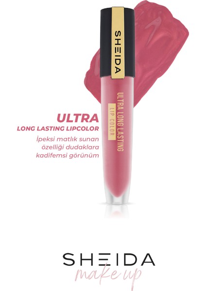 Long Lasting Uzun Süre Kalıcı Mat Likit Ruj - Yoğun Pigment & E Vitaminli Formül No:07